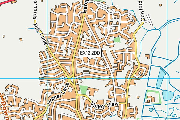 EX12 2DD map - OS VectorMap District (Ordnance Survey)
