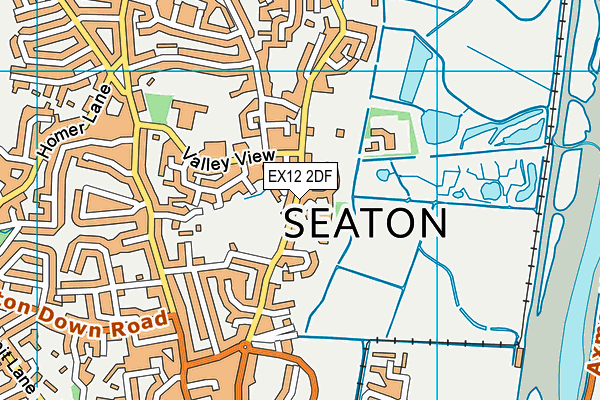 Seaton Town Fc map (EX12 2DF) - OS VectorMap District (Ordnance Survey)