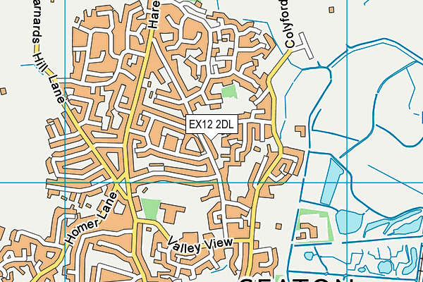 EX12 2DL map - OS VectorMap District (Ordnance Survey)