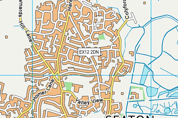 EX12 2DN map - OS VectorMap District (Ordnance Survey)