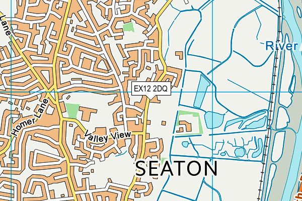 EX12 2DQ map - OS VectorMap District (Ordnance Survey)