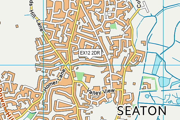EX12 2DR map - OS VectorMap District (Ordnance Survey)