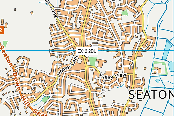 EX12 2DU map - OS VectorMap District (Ordnance Survey)