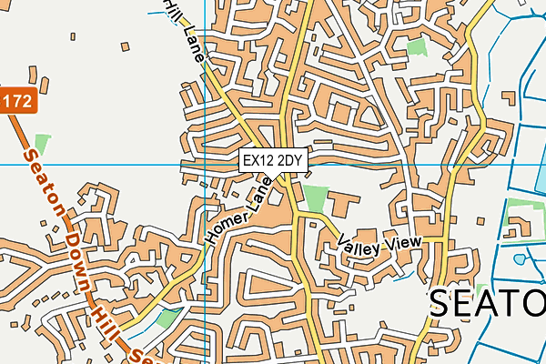 EX12 2DY map - OS VectorMap District (Ordnance Survey)