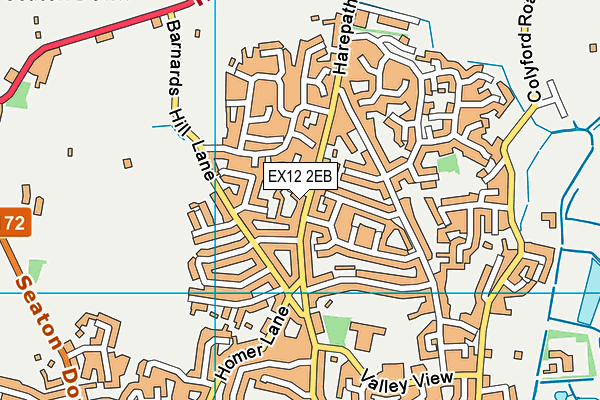 EX12 2EB map - OS VectorMap District (Ordnance Survey)