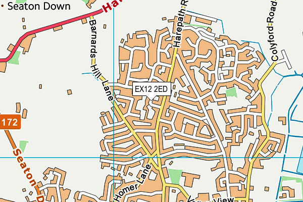 EX12 2ED map - OS VectorMap District (Ordnance Survey)