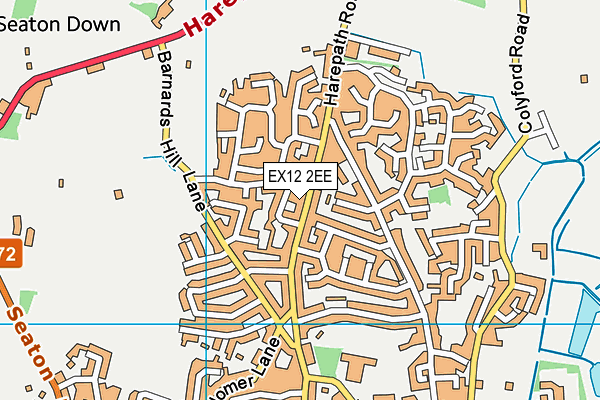EX12 2EE map - OS VectorMap District (Ordnance Survey)