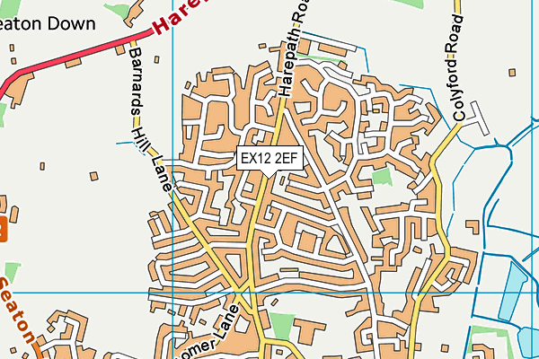 EX12 2EF map - OS VectorMap District (Ordnance Survey)