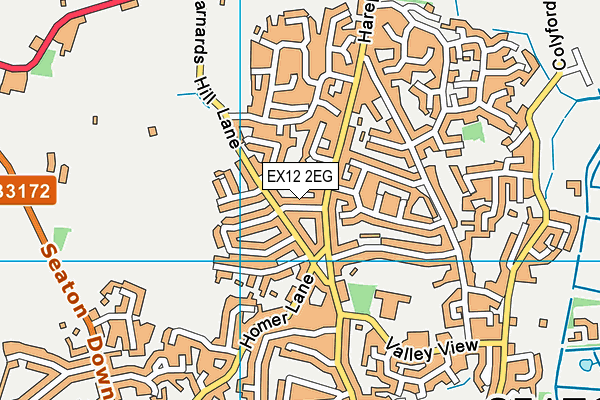 EX12 2EG map - OS VectorMap District (Ordnance Survey)