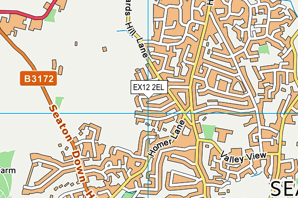 EX12 2EL map - OS VectorMap District (Ordnance Survey)