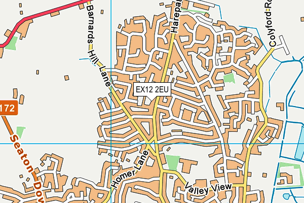 EX12 2EU map - OS VectorMap District (Ordnance Survey)