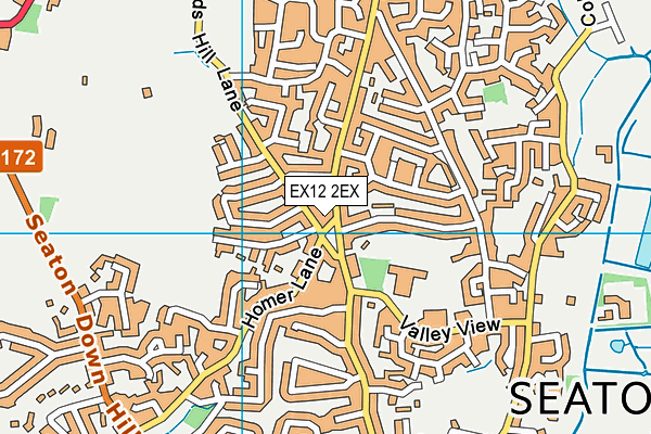 EX12 2EX map - OS VectorMap District (Ordnance Survey)