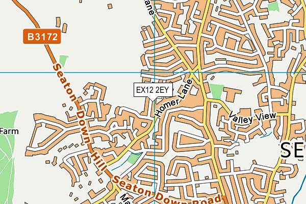 EX12 2EY map - OS VectorMap District (Ordnance Survey)