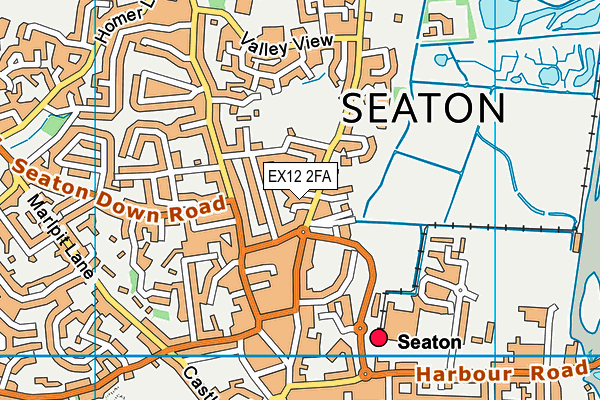 EX12 2FA map - OS VectorMap District (Ordnance Survey)