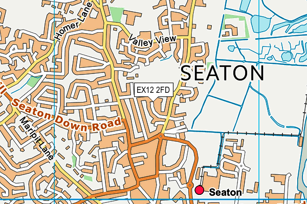 EX12 2FD map - OS VectorMap District (Ordnance Survey)