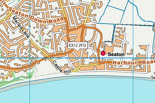 EX12 2FG map - OS VectorMap District (Ordnance Survey)