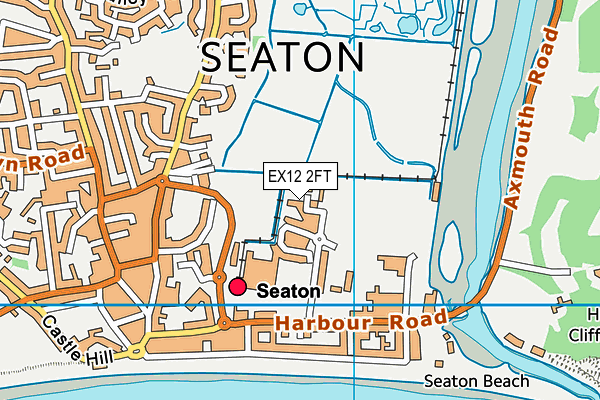 EX12 2FT map - OS VectorMap District (Ordnance Survey)