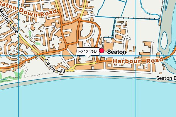 EX12 2GZ map - OS VectorMap District (Ordnance Survey)