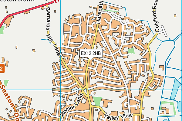 EX12 2HB map - OS VectorMap District (Ordnance Survey)