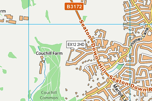 EX12 2HD map - OS VectorMap District (Ordnance Survey)