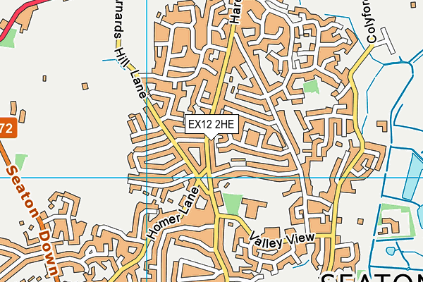 EX12 2HE map - OS VectorMap District (Ordnance Survey)