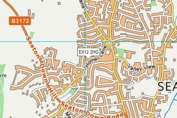 EX12 2HG map - OS VectorMap District (Ordnance Survey)