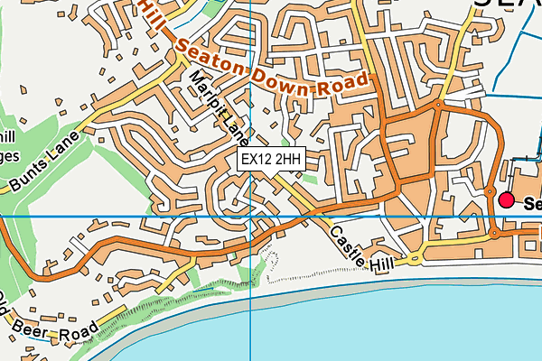 EX12 2HH map - OS VectorMap District (Ordnance Survey)