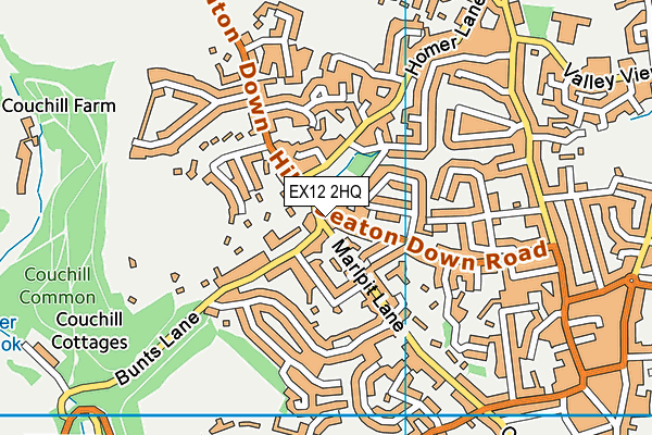 EX12 2HQ map - OS VectorMap District (Ordnance Survey)