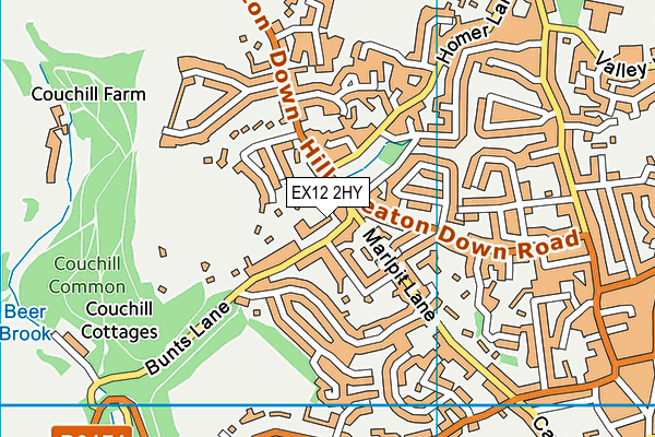 EX12 2HY map - OS VectorMap District (Ordnance Survey)