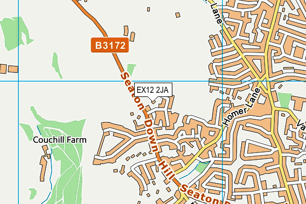 EX12 2JA map - OS VectorMap District (Ordnance Survey)