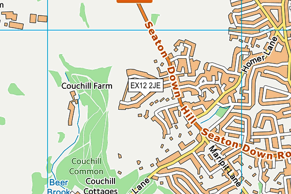 EX12 2JE map - OS VectorMap District (Ordnance Survey)