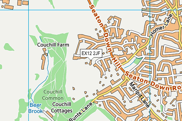 EX12 2JF map - OS VectorMap District (Ordnance Survey)