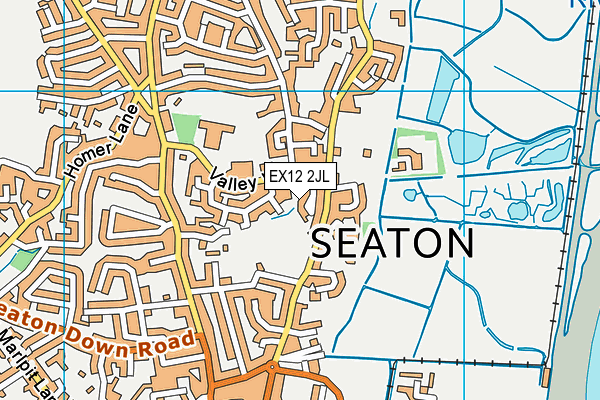 EX12 2JL map - OS VectorMap District (Ordnance Survey)