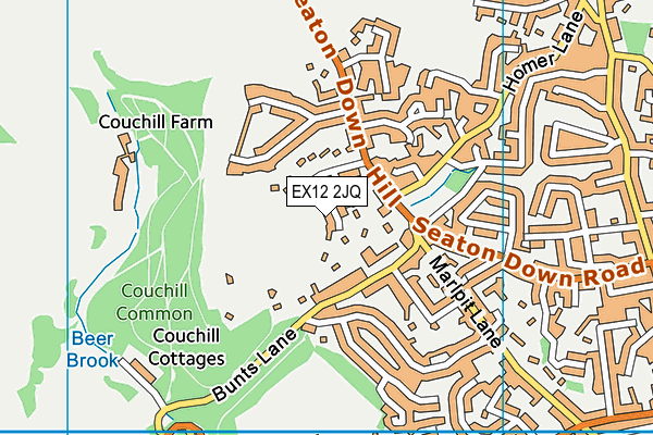 EX12 2JQ map - OS VectorMap District (Ordnance Survey)