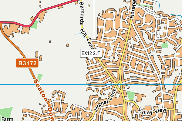 EX12 2JT map - OS VectorMap District (Ordnance Survey)