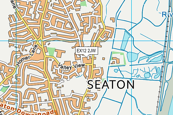 EX12 2JW map - OS VectorMap District (Ordnance Survey)