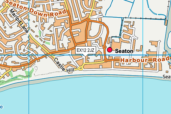 EX12 2JZ map - OS VectorMap District (Ordnance Survey)