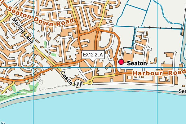 EX12 2LA map - OS VectorMap District (Ordnance Survey)