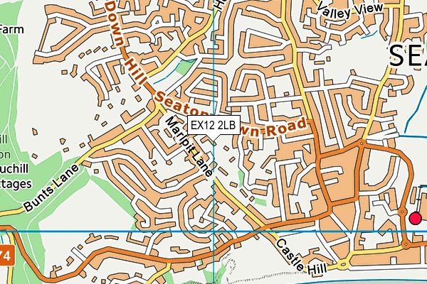 EX12 2LB map - OS VectorMap District (Ordnance Survey)