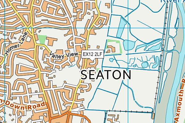 EX12 2LF map - OS VectorMap District (Ordnance Survey)