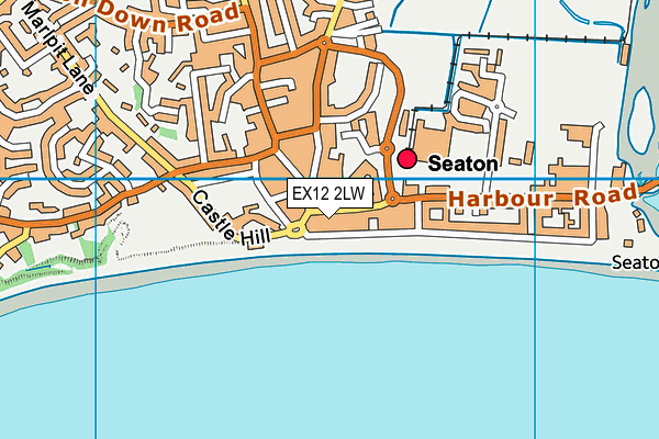 EX12 2LW map - OS VectorMap District (Ordnance Survey)