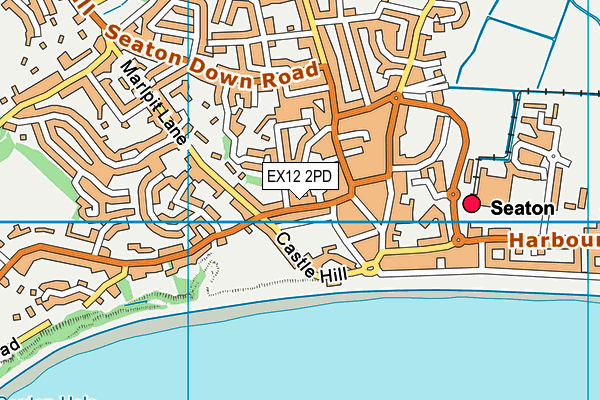 EX12 2PD map - OS VectorMap District (Ordnance Survey)