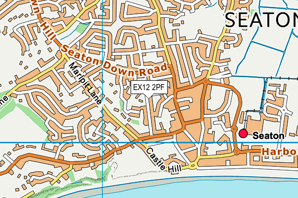 EX12 2PF map - OS VectorMap District (Ordnance Survey)