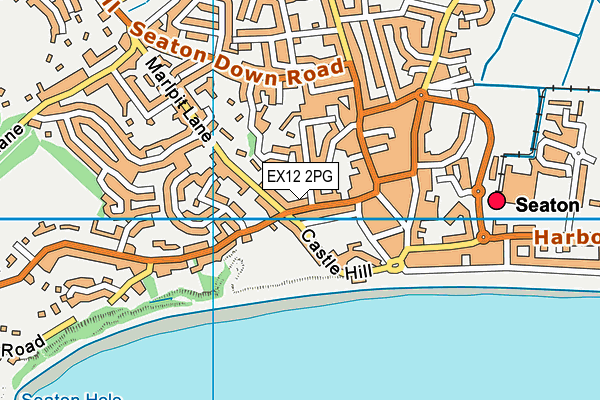 EX12 2PG map - OS VectorMap District (Ordnance Survey)