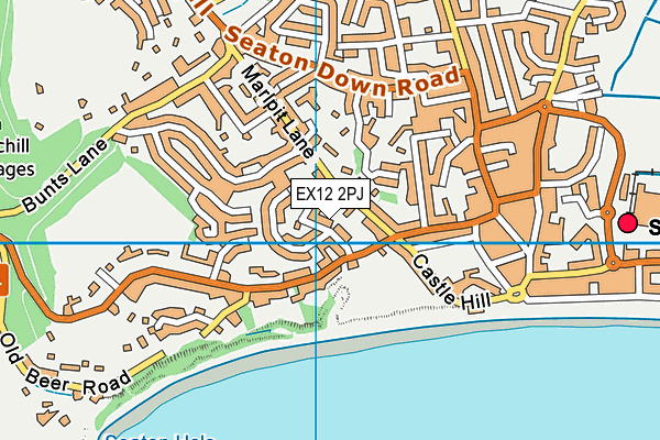 EX12 2PJ map - OS VectorMap District (Ordnance Survey)