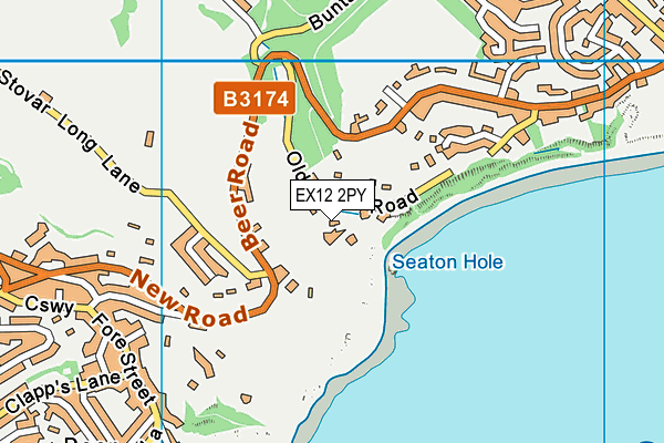 EX12 2PY map - OS VectorMap District (Ordnance Survey)