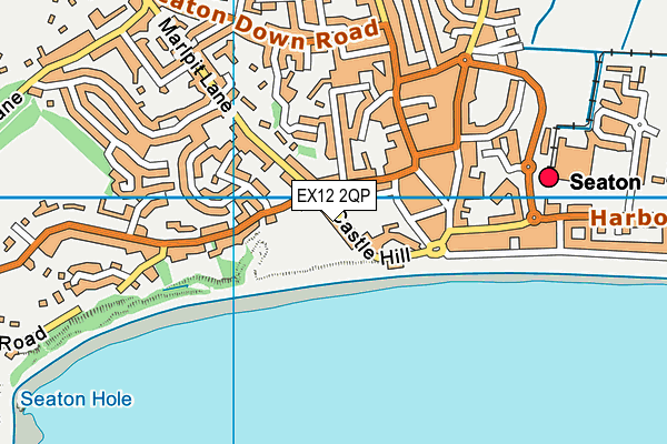 EX12 2QP map - OS VectorMap District (Ordnance Survey)
