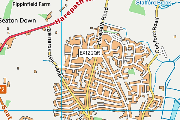 EX12 2QR map - OS VectorMap District (Ordnance Survey)