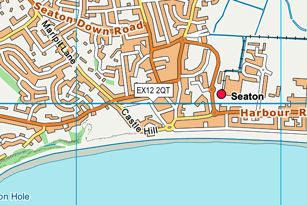 EX12 2QT map - OS VectorMap District (Ordnance Survey)