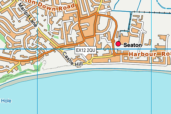 EX12 2QU map - OS VectorMap District (Ordnance Survey)